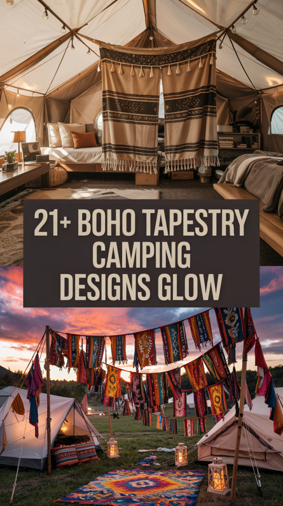 Create Boho Room Dividers in Large Tents
