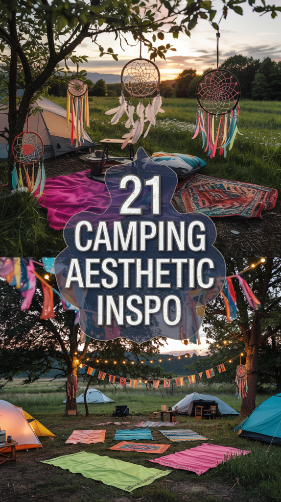 Hang Patterned Bunting and Dreamcatchers From Tent Ceilings