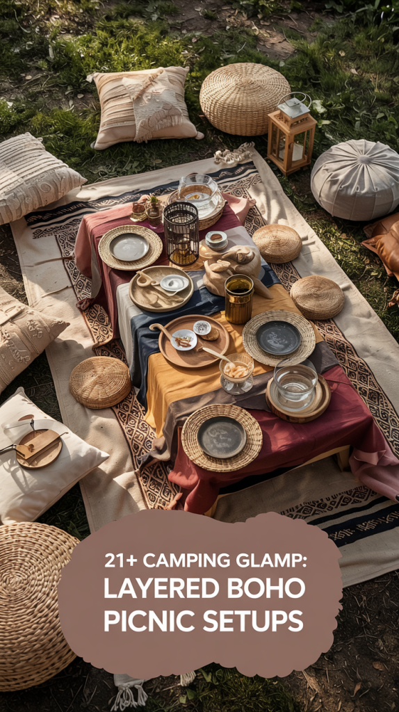 Layered Boho Picnic Setups