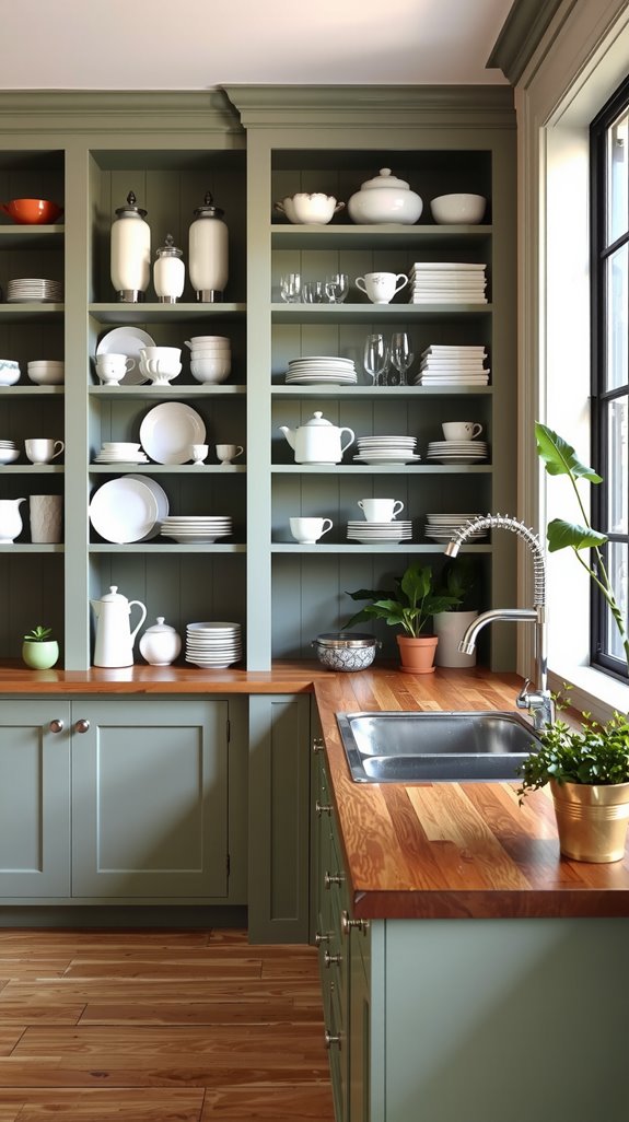 airy kitchen with greenery