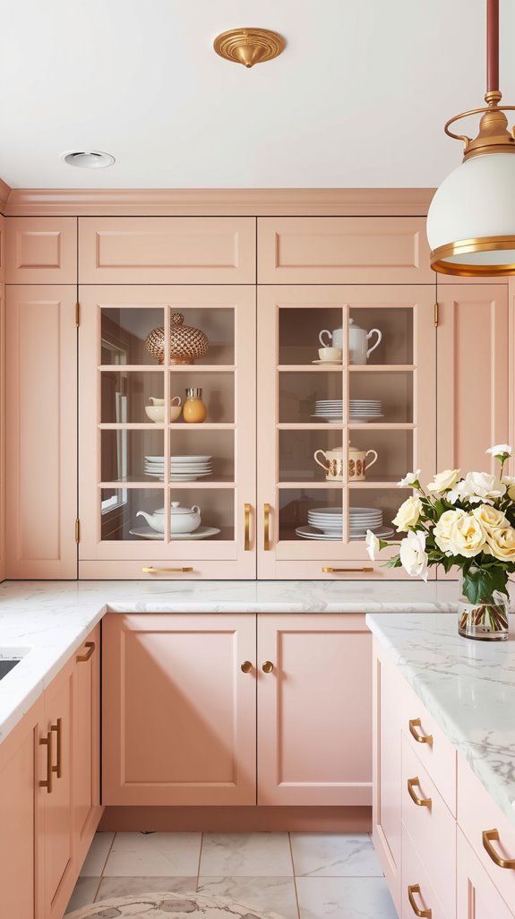 blush cabinets enhance functionality