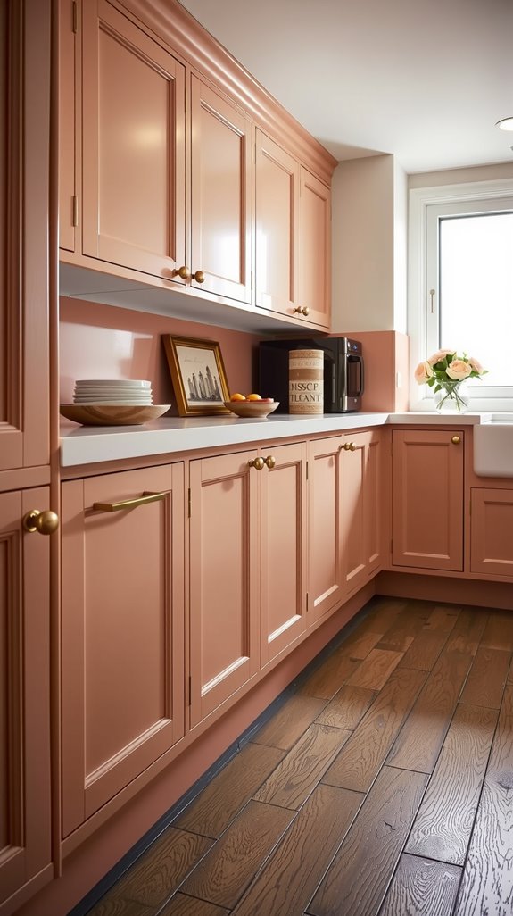blush pink kitchen cabinetry elegance