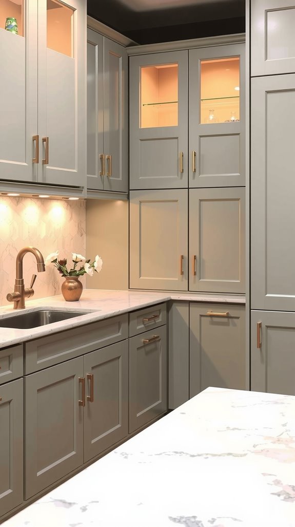 brass hardware enhances elegance