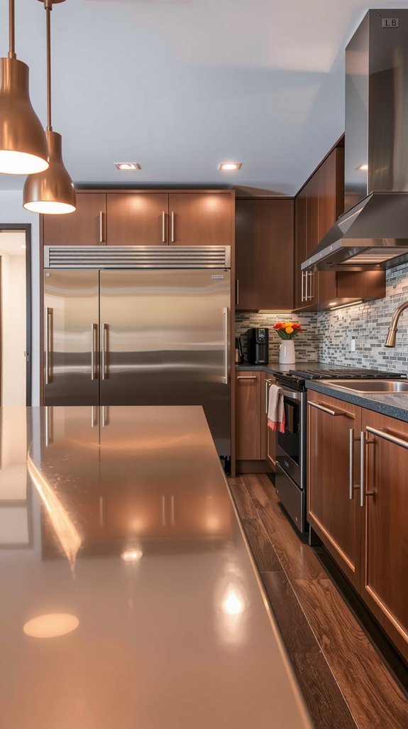 bronze and stainless steel elegance