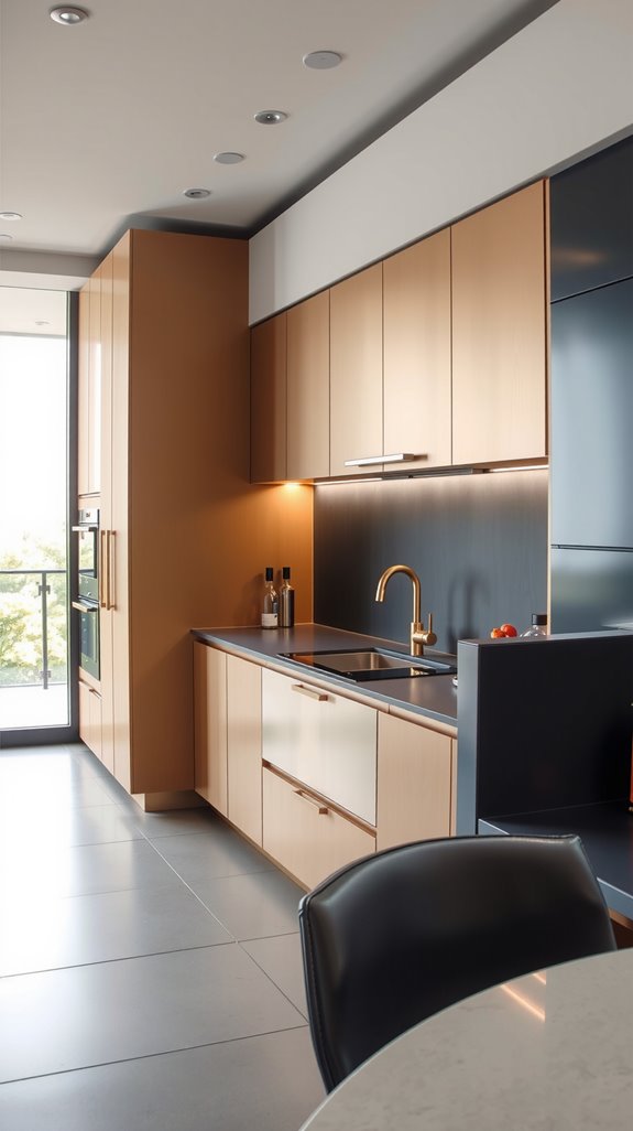 brushed gold charcoal elegance