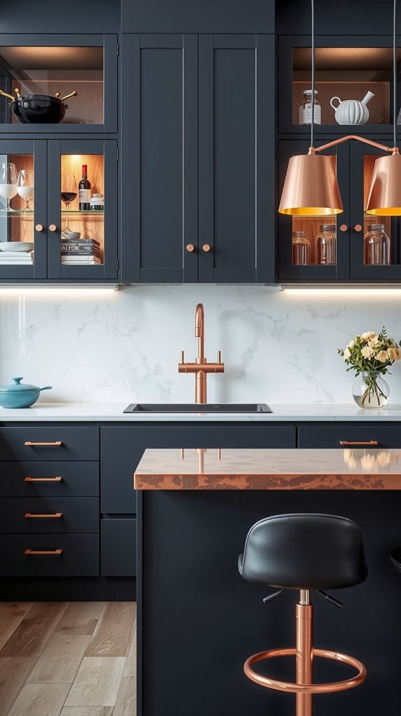 copper and black elegance