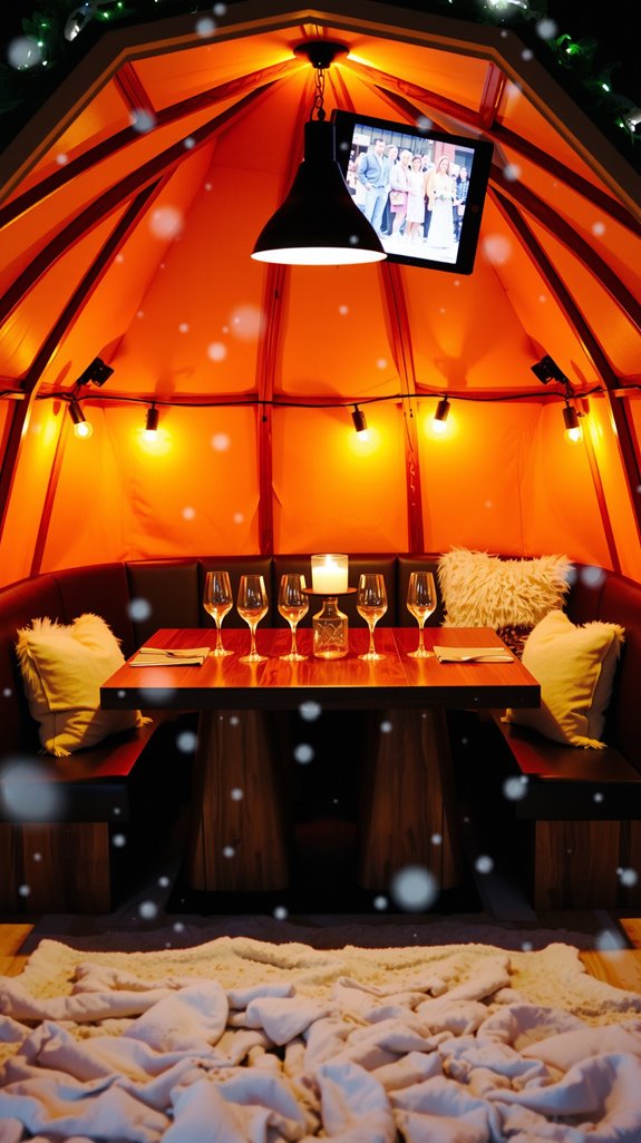 cozy igloos for gatherings