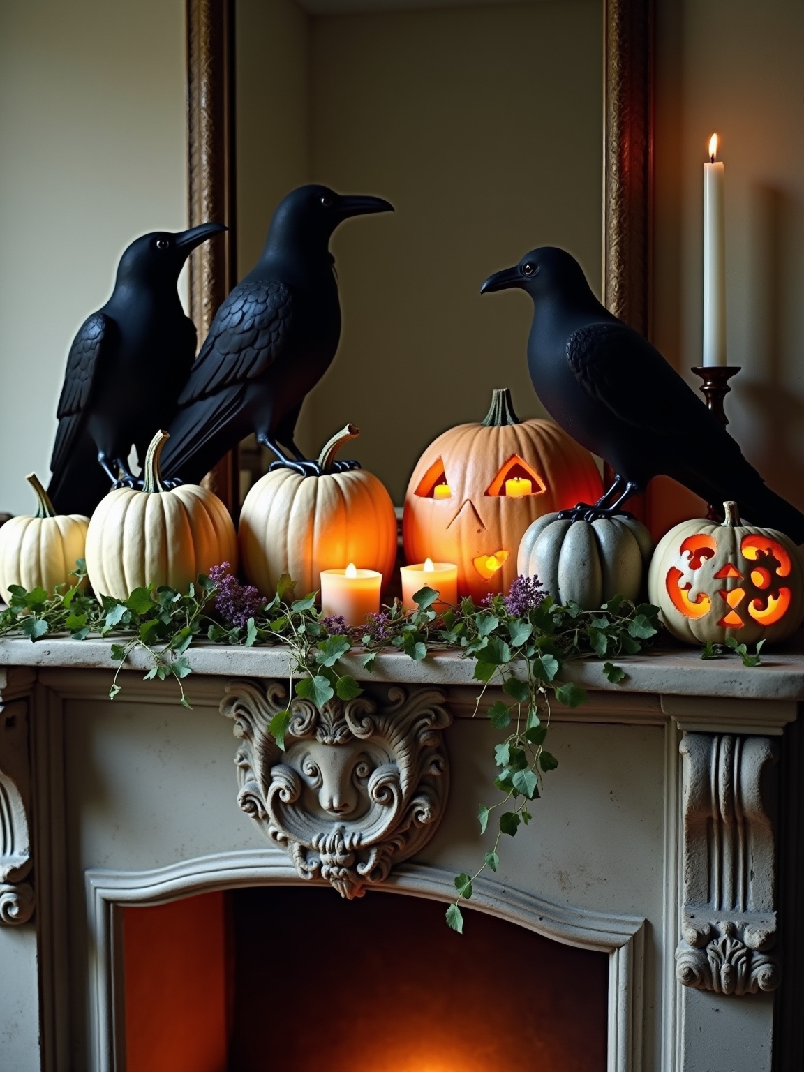 distressed pumpkins harvest decor