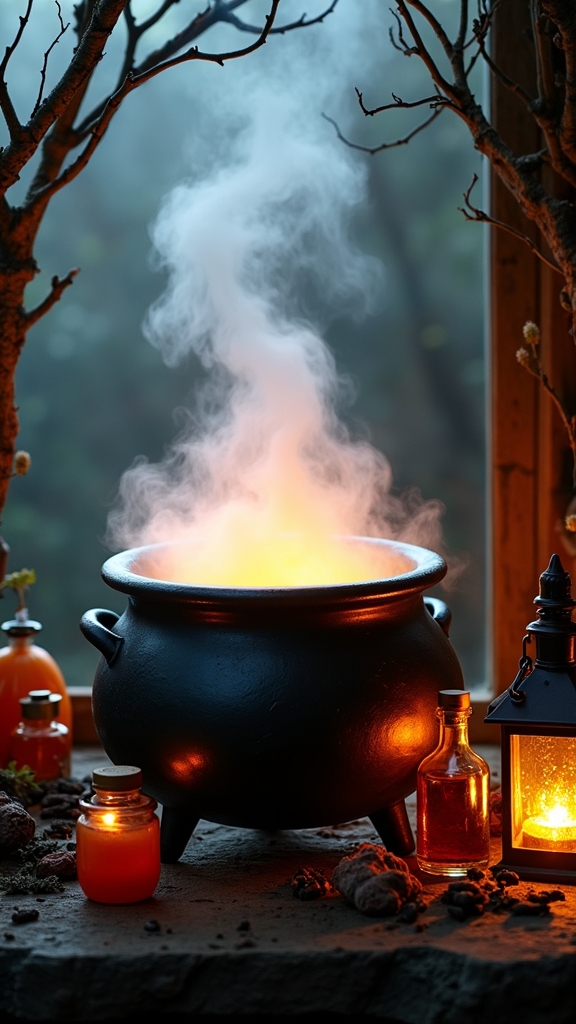 eerie fog halloween display