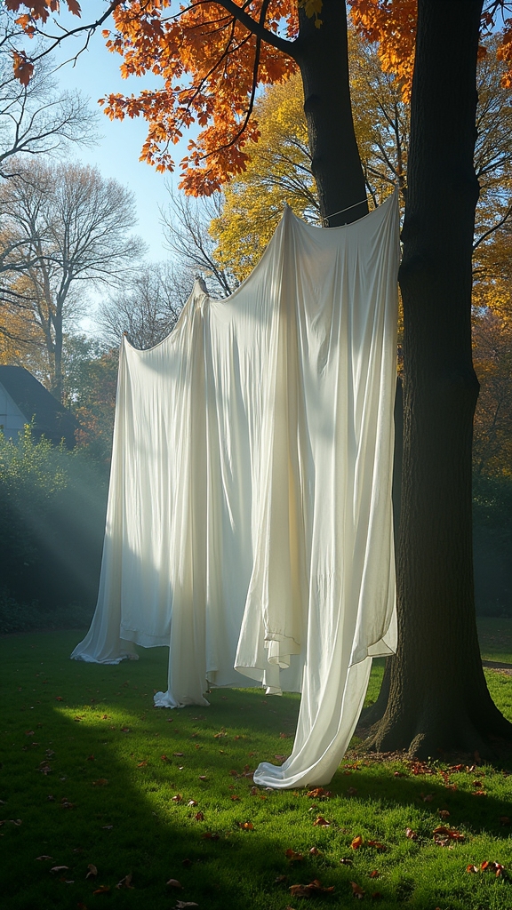 floating ghost laundry display