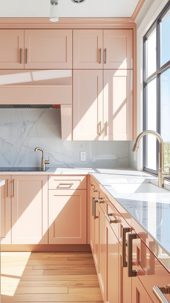 glossy pink cabinet elegance