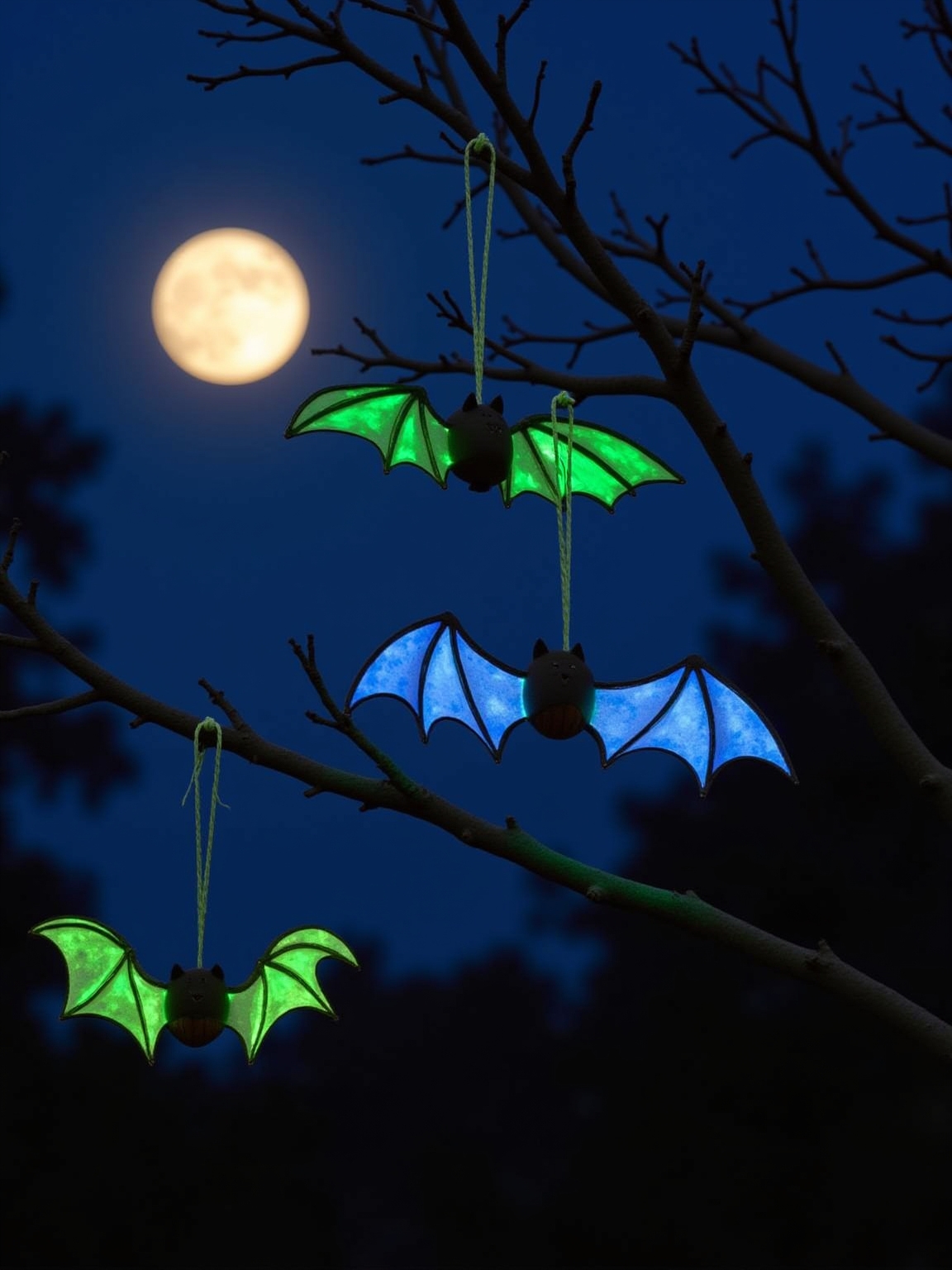 glow in the dark halloween bats