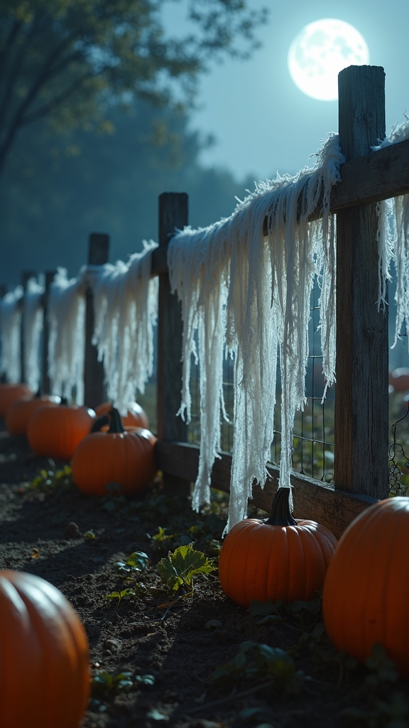 haunting fabric fence decorations