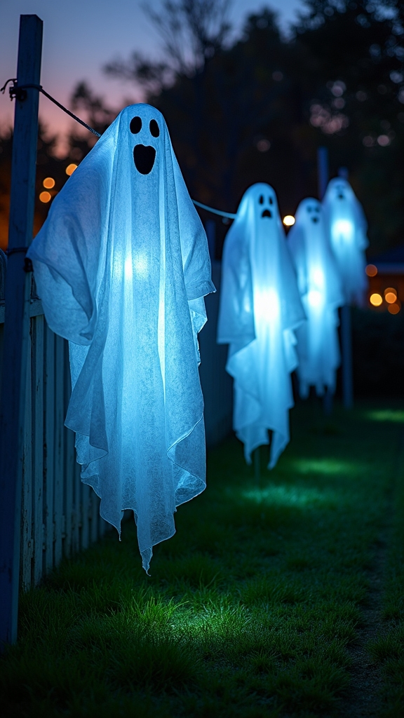 illuminated ghost halloween display