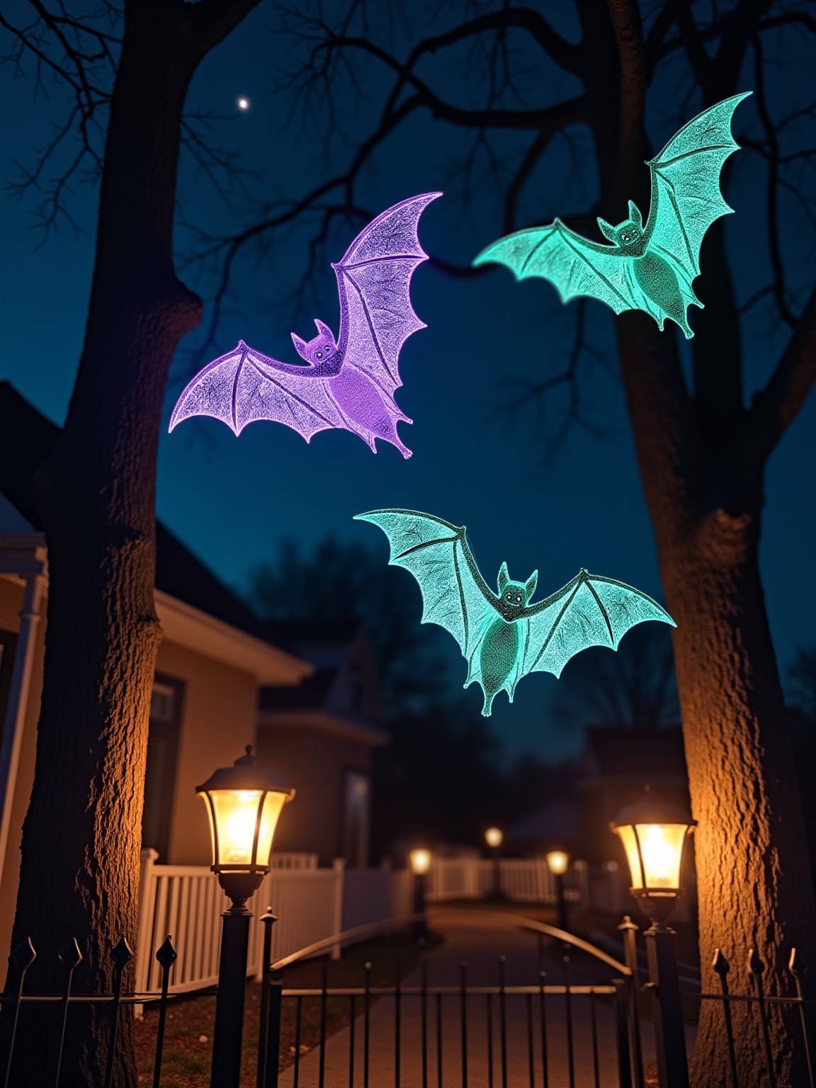 magnetic halloween bat decor