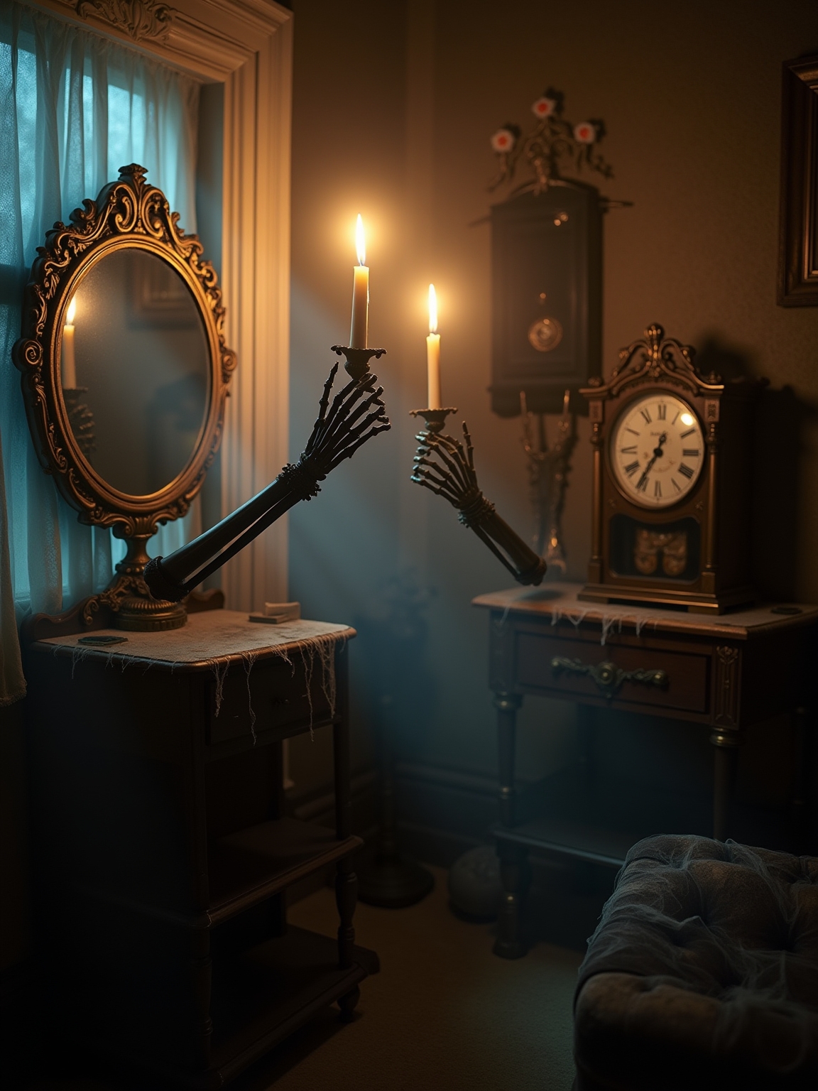 mysterious skeleton hand decor