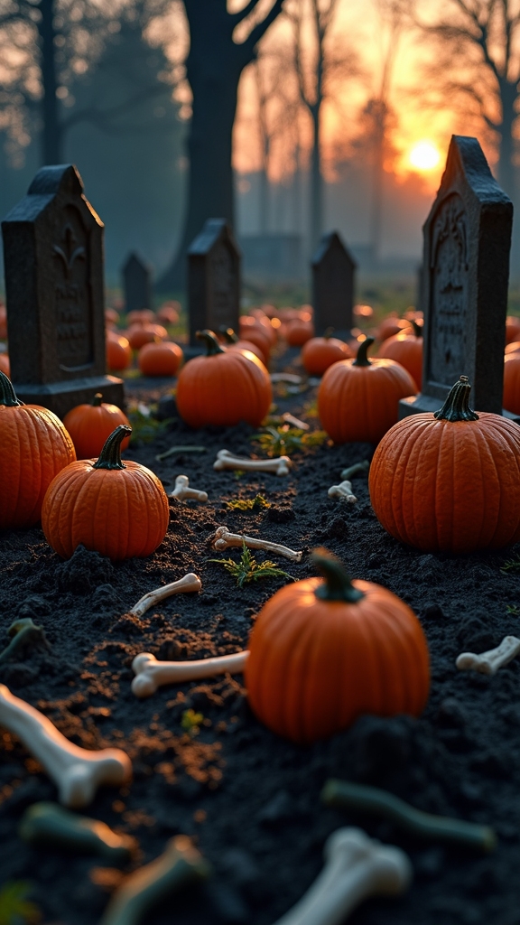 realistic graveyard decoration idea