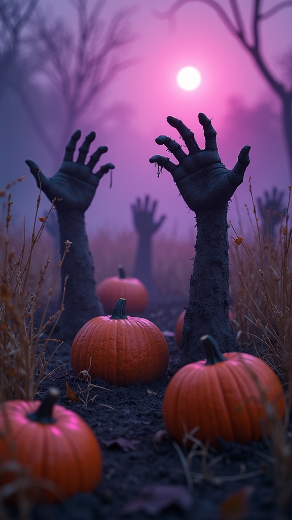 realistic zombie hand decorations