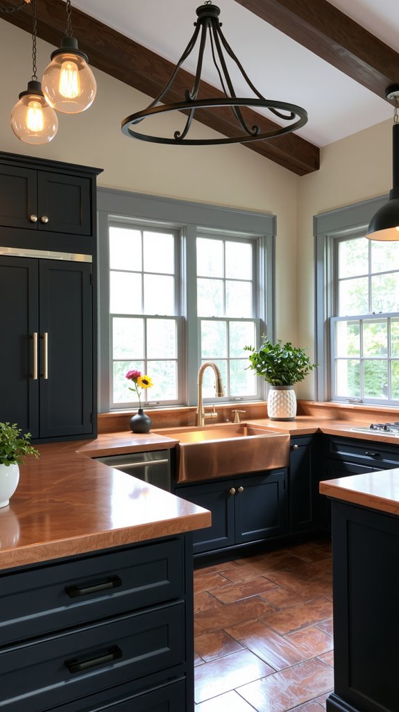 rustic chic copper accents