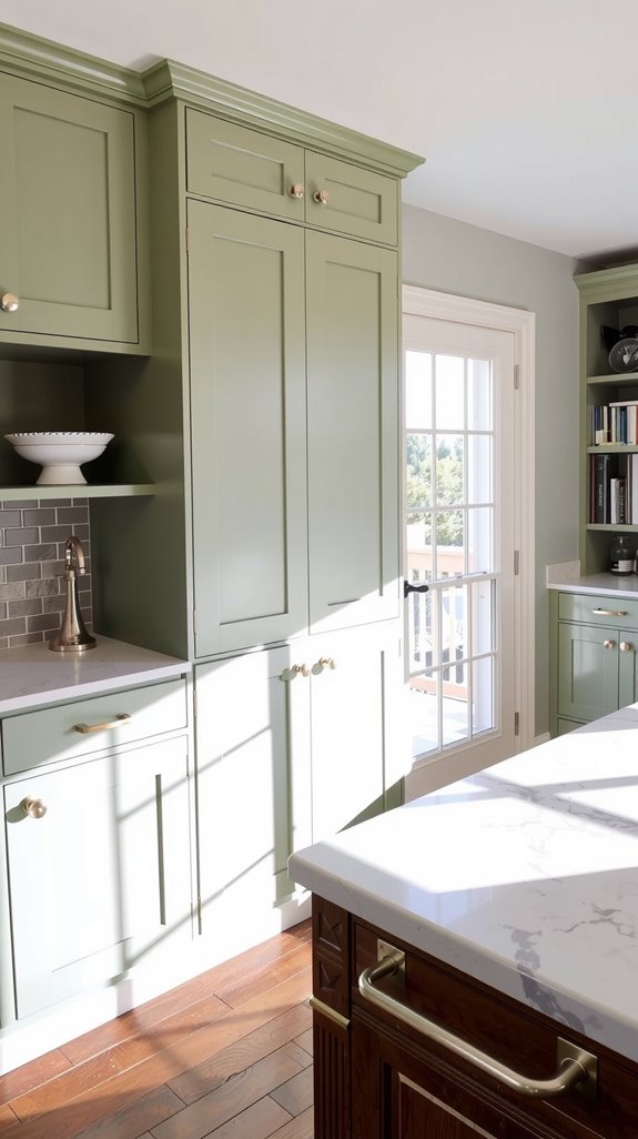 sage green and marble elegance