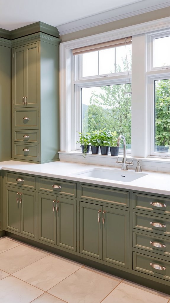 sage green and white harmony