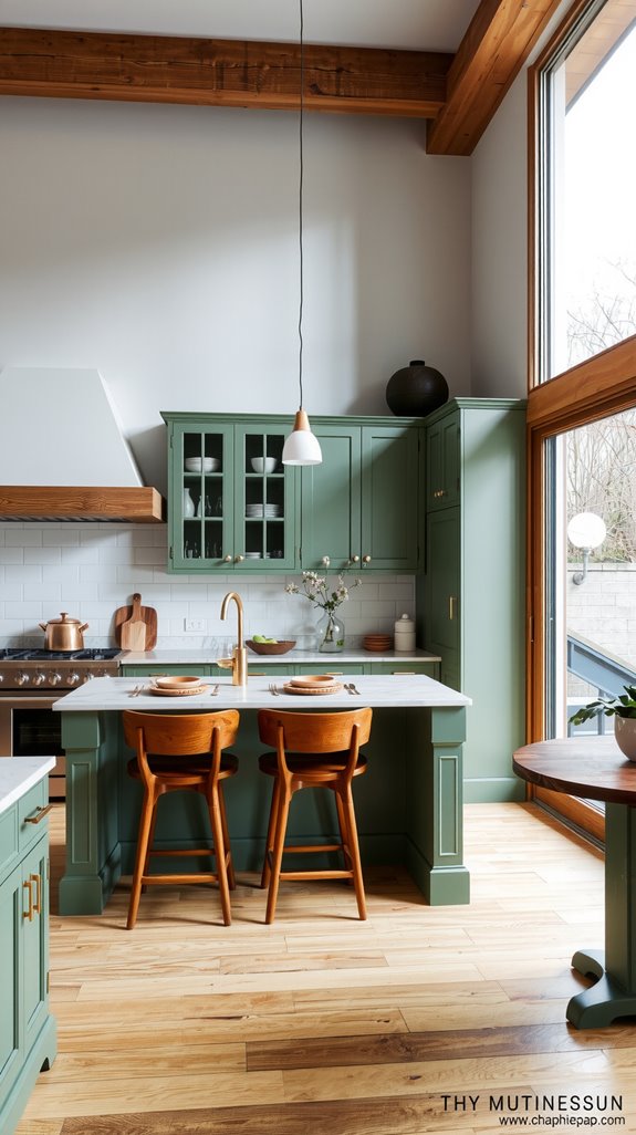 sage green kitchen design