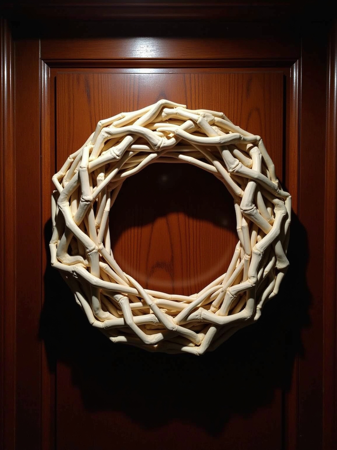 skeleton hand wreath creation