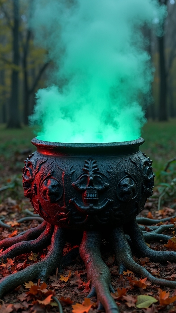 skull cauldron fog effects