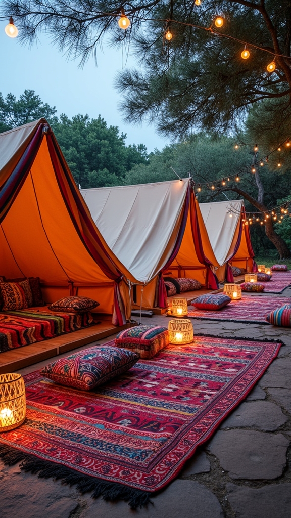 striped ethnic textile combination