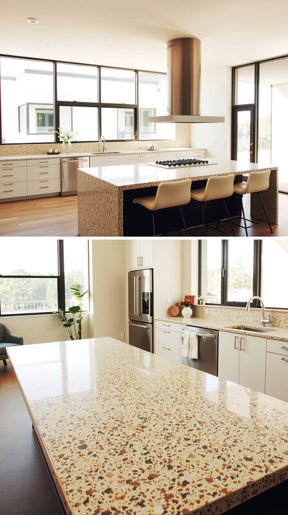 stylish open kitchen seating