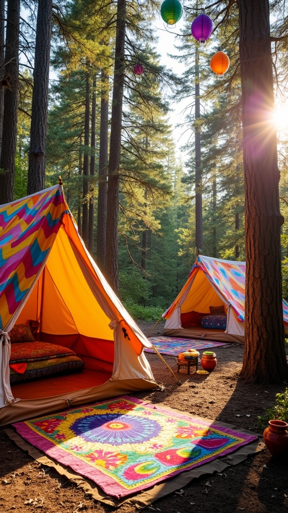 vibrant color contrasts outdoors