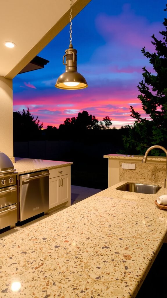 weather resistant outdoor terrazzo countertops
