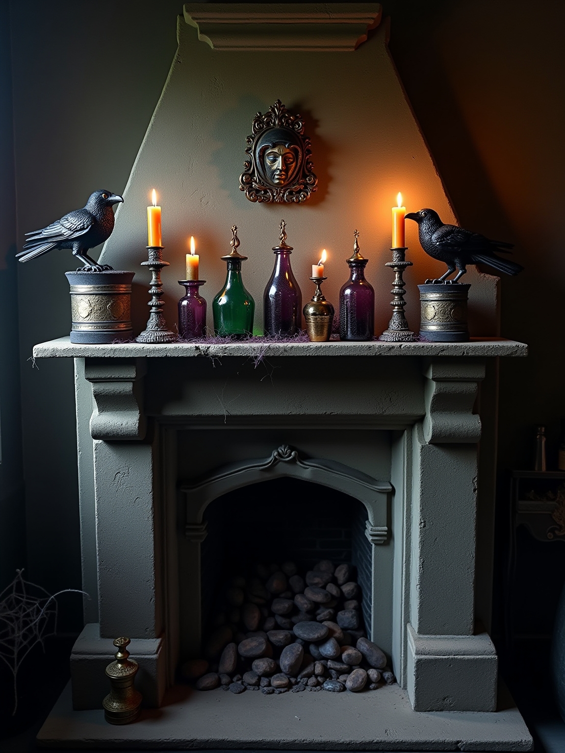 witchy potion bottle display