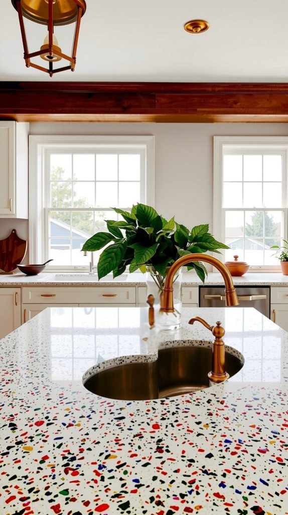 Bold Colorful Terrazzo Statement in Contemporary Design