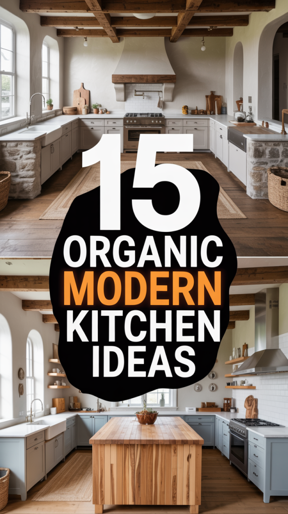 Stone Countertops Paired With Butcher Block Island for Tactile Contrast