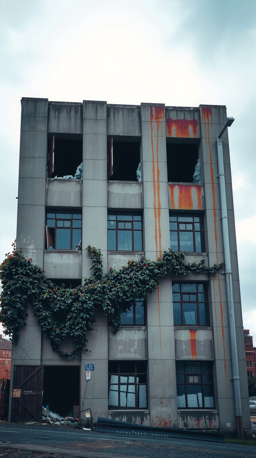 abandoned industrial eyesore persists