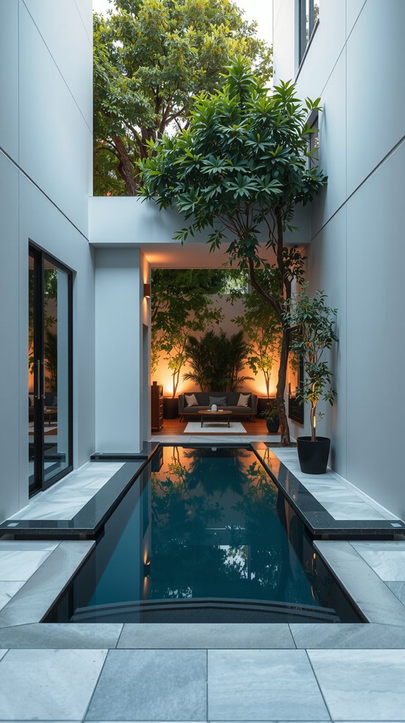 compact rectangular lap pools