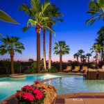 resort style mini pool landscaping